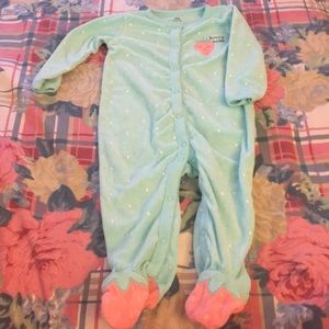 Terry cloth footie pajama